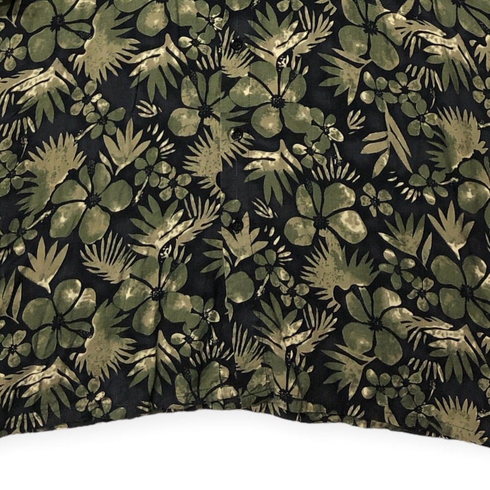 Big Creek Clothing Co Mens Hawaiian Shirt - XL - Green Brown Rayon Short Sleeve - Picture 3 of 7